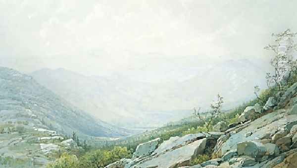 The Mount Washington Range From Mount Kearsarge Oil Painting by William Trost Richards