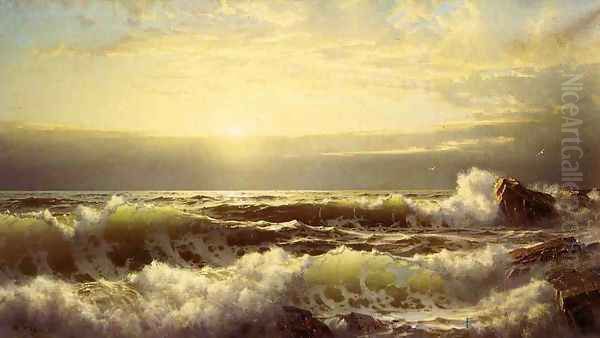 Off Conanicut, Newport Oil Painting by William Trost Richards