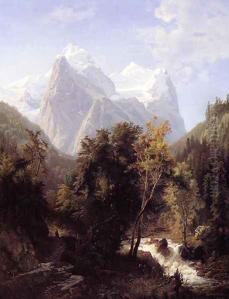 Path Through the Mountains Oil Painting by William Trost Richards