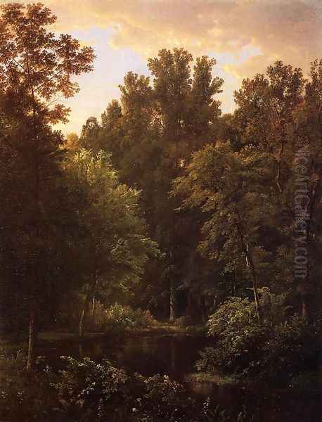 Forest Pool Oil Painting by William Trost Richards