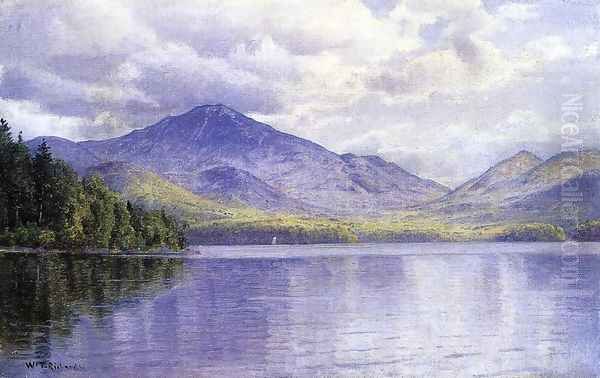 Lake Placid, Adirondack Mountains Oil Painting by William Trost Richards