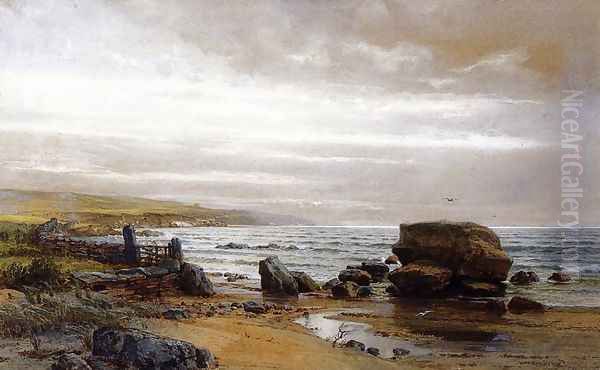 New England Coast Oil Painting by William Trost Richards