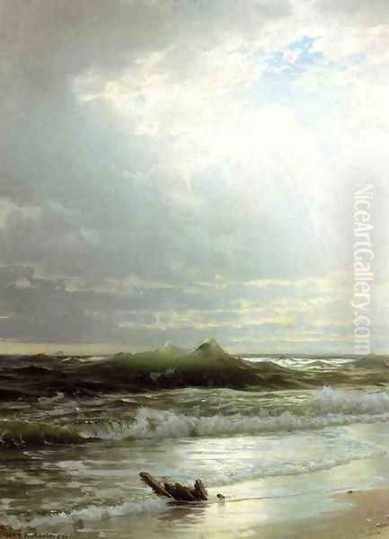 On the Shore I Oil Painting by William Trost Richards