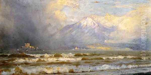 Vesuvius in winter Oil Painting by William Trost Richards