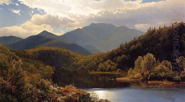 View in the White Mountains Oil Painting by William Trost Richards