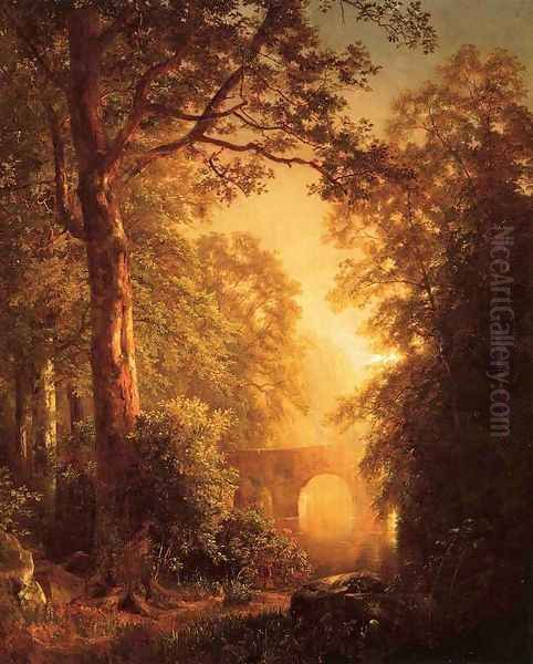 The Arched Bridge Oil Painting by William Trost Richards