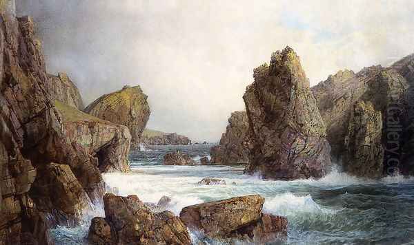 Rocky Inlet Oil Painting by William Trost Richards