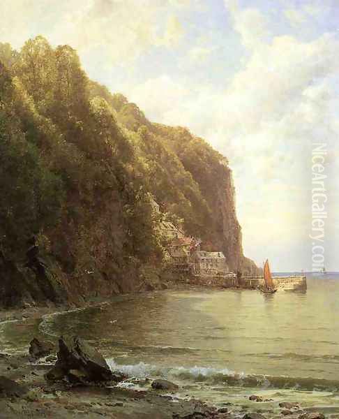 Coast of Cornwall Oil Painting by William Trost Richards