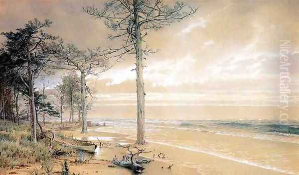 Off Atlantic City Oil Painting by William Trost Richards