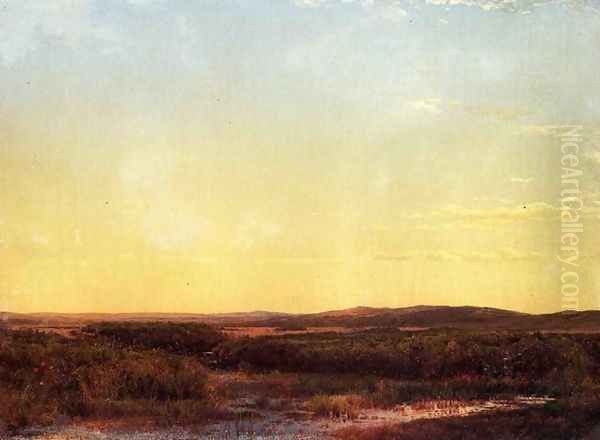 Meadows, Atlantic City Oil Painting by William Trost Richards