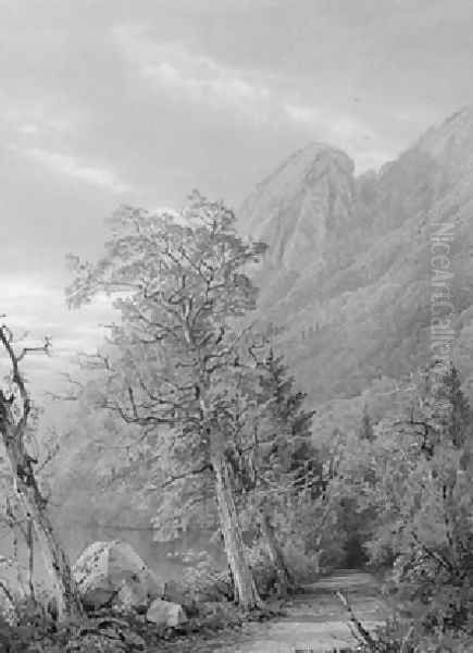 Eagle's Nest, Franconia Notch Oil Painting by William Trost Richards