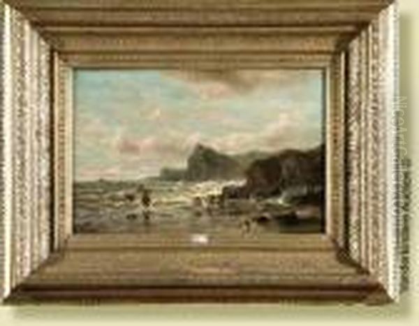 Pecheurs En Bord De Mer Oil Painting by Francois Etienne Musin