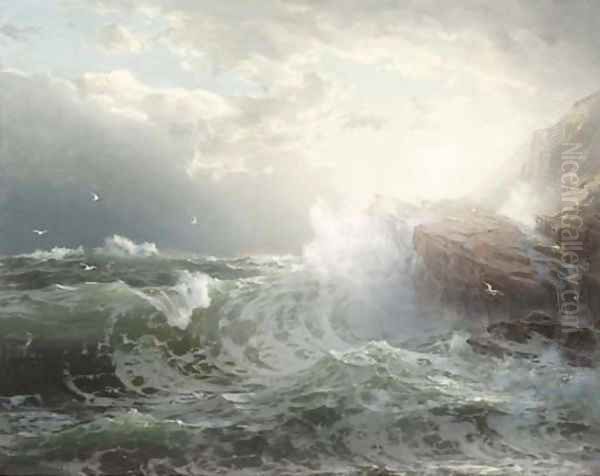 Off the Coast Oil Painting by William Trost Richards