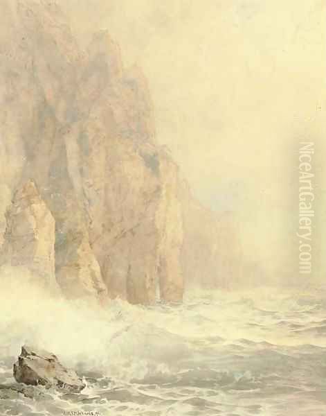 Cathedral Rocks, Achill Island, Ireland Oil Painting by William Trost Richards