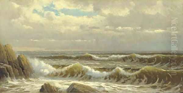 Crashing Surf Oil Painting by William Trost Richards