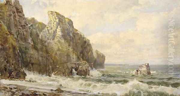 English Coast Oil Painting by William Trost Richards