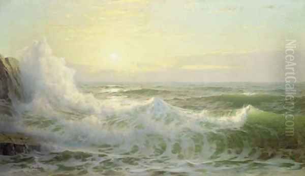 Sunlit Waves Oil Painting by William Trost Richards