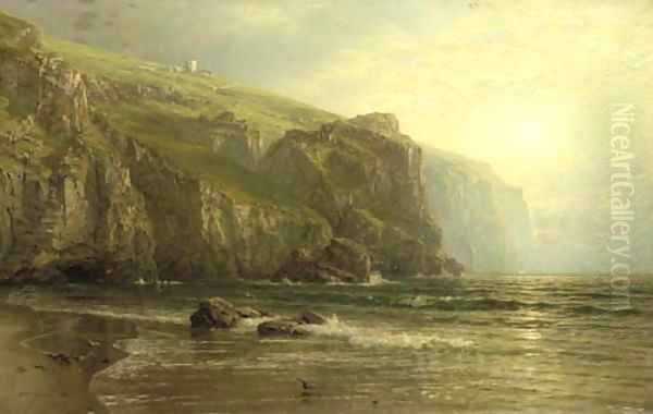 Sunset Along the Coast of Cornwall Oil Painting by William Trost Richards