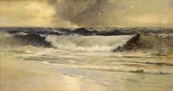 The Wave Oil Painting by William Trost Richards