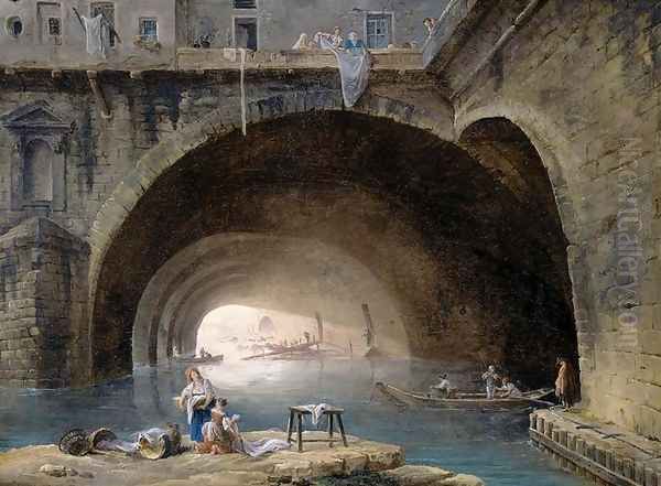 La Bievre 1768 Oil Painting by Hubert Robert