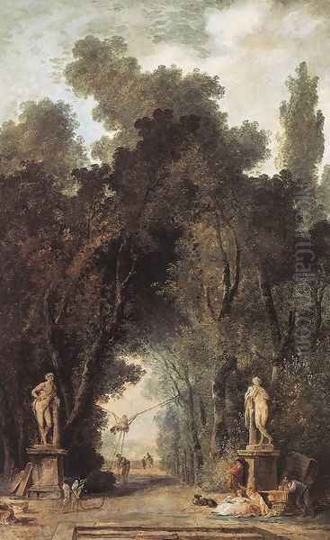 Avenue in a Park 1799 Oil Painting by Hubert Robert