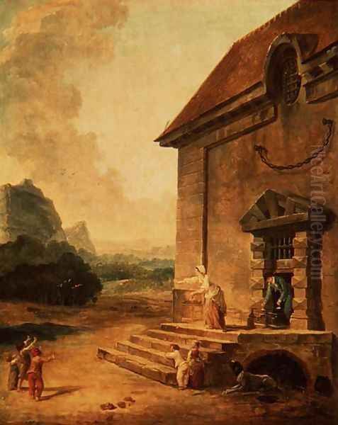 Freeing the Birds, 1794 Oil Painting by Hubert Robert