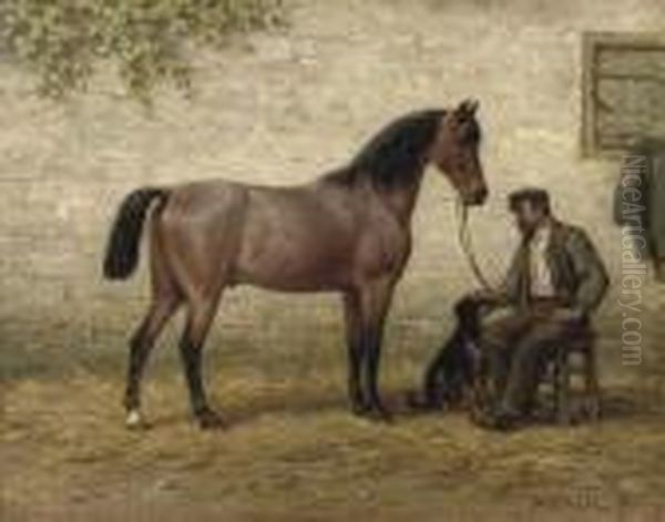 Amongst Good Friends Oil Painting by Willem Carel Nakken