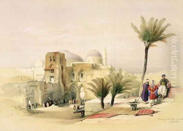 Church of the Holy Sepulchre, Jerusalem, plate 11 from Volume I of The Holy Land, engraved by Louis Haghe 1806-85 pub. 1842 Oil Painting by David Roberts