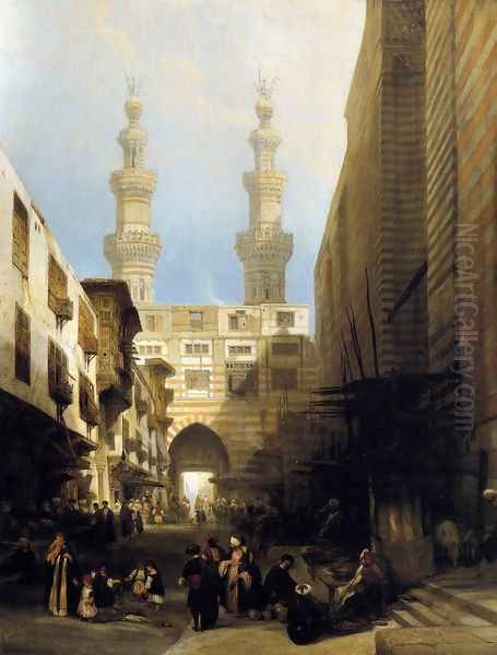 A View in Cairo 1840 Oil Painting by David Roberts