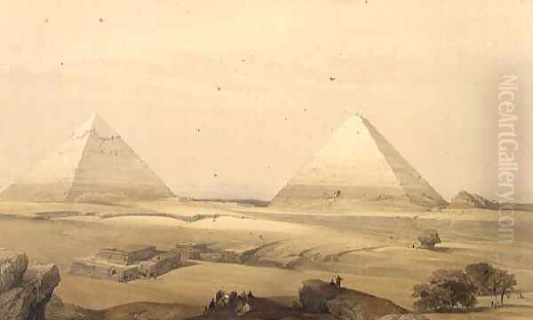 The Pyramids of Giza, from Egypt and Nubia, Vol.1 Oil Painting by David Roberts