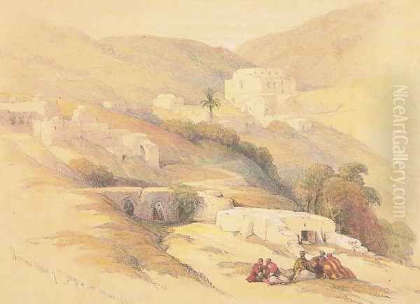 Christian Church of St. George at Lud, ancient Lydda Oil Painting by David Roberts