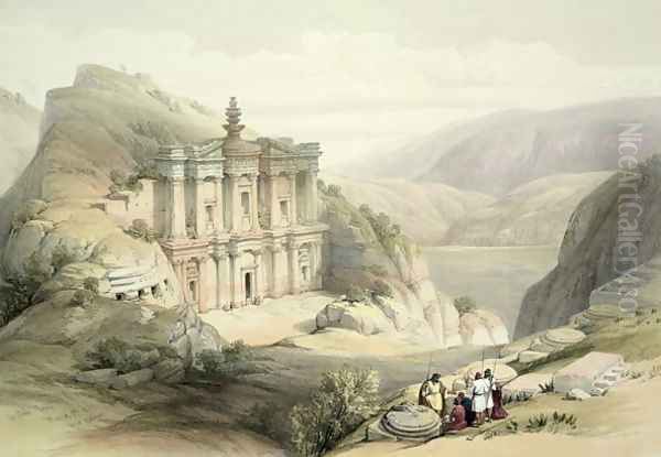 El Deir, Petra, March 8th 1839, plate 90 from Volume III of The Holy Land, engraved by Louis Haghe 1806-85 pub. 1849 Oil Painting by David Roberts