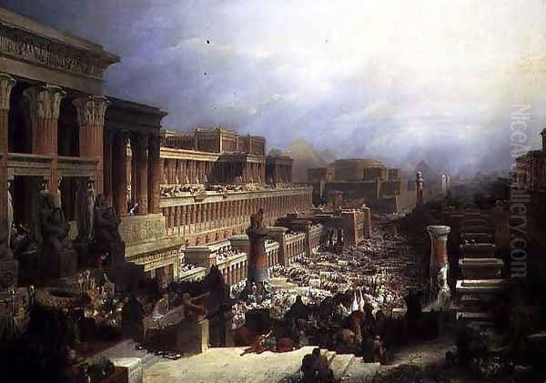 The Departure of the Israelites, 1829 Oil Painting by David Roberts