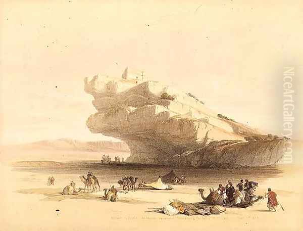 Approach to Petra, an Ancient Watchtower commanding the Valley of El Ghor, February 5th 1839, plate 93 from Volume III of The Holy Land, engraved by Louis Haghe 1806-85 pub. 1849 Oil Painting by David Roberts