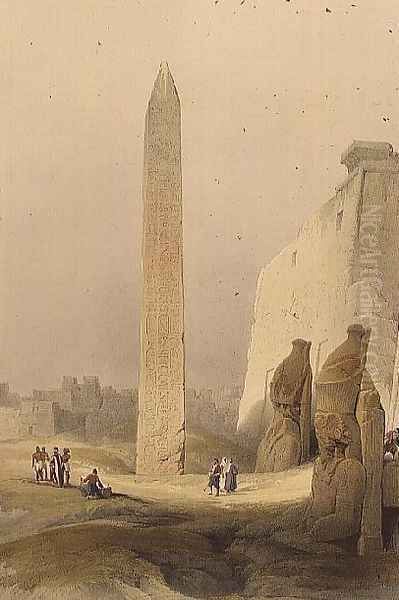 Obelisk at Luxor, from Egypt and Nubia, Vol.1 Oil Painting by David Roberts