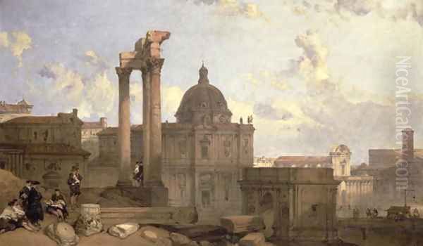 Ruins of the Roman Forum, 1859 Oil Painting by David Roberts