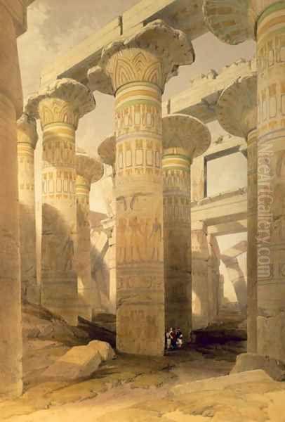 Hall of Columns, Karnak, from Egypt and Nubia, Vol.1 Oil Painting by David Roberts