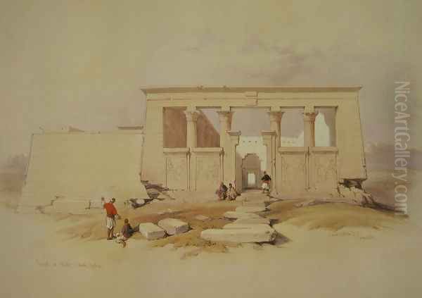 12 Temple at Wady Dabod, Nubia Oil Painting by David Roberts