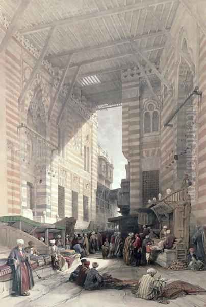 Bazaar of the Silk Merchants, Cairo, from Egypt and Nubia, Vol.3 Oil Painting by David Roberts