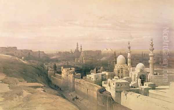 Cairo, looking west, book illustration from Sketches in Nubia, 1846-49 Oil Painting by David Roberts