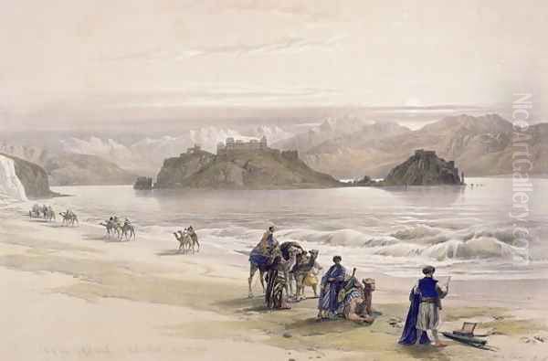 Isle of Graie, Gulf of Akabah, Arabia Petraea, February 27th 1839, plate 108 from Volume III of The Holy Land, engraved by Louis Haghe 1806-85 pub. 1849 Oil Painting by David Roberts