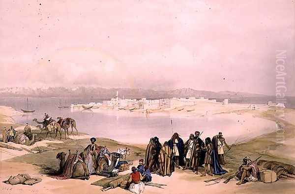 Suez, February 11th 1839, plate 124 from Volume III of The Holy Land, engraved by Louis Haghe 1806-85 pub. 1849 Oil Painting by David Roberts