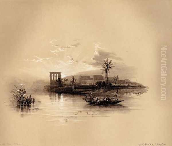 06 The Island of Philae by Sunset from David Roberts's Eygpt and Nubia Oil Painting by David Roberts