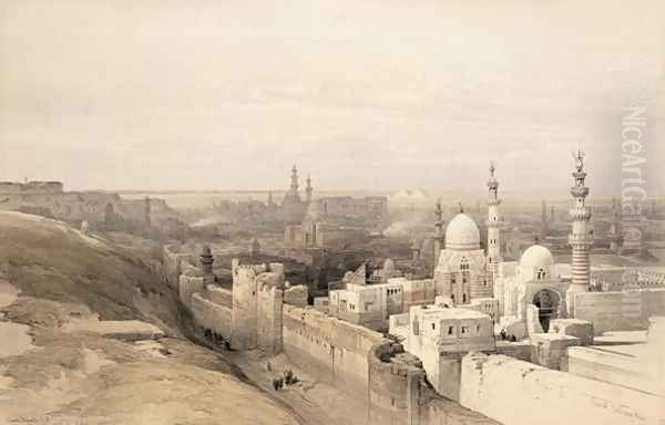 Cairo looking West, from Egypt and Nubia, Vol.3 Oil Painting by David Roberts