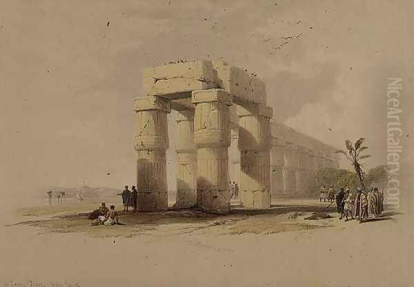 At Luxor, Thebes, Upper Egypt, from Egypt and Nubia, Vol.1 Oil Painting by David Roberts