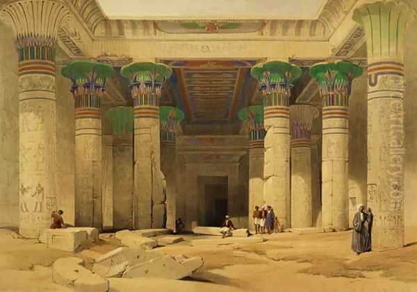 Grand Portico of the Temple of Philae, Nubia, from Egypt and Nubia, Vol.1 Oil Painting by David Roberts