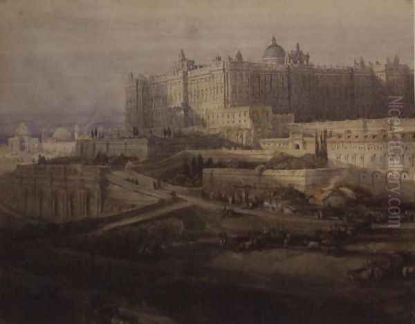 The Royal Palace, Madrid Oil Painting by David Roberts