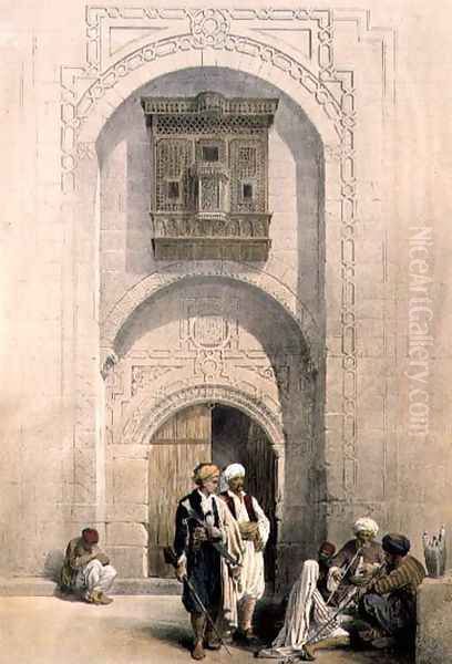 Modern Mansion, showing the Arabesque architecture of Cairo, from Egypt and Nubia, Vol.3 Oil Painting by David Roberts