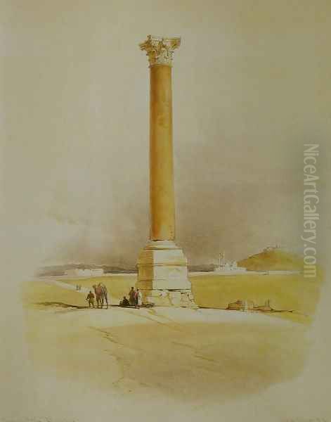 Pompejus Column,Egypt Oil Painting by David Roberts