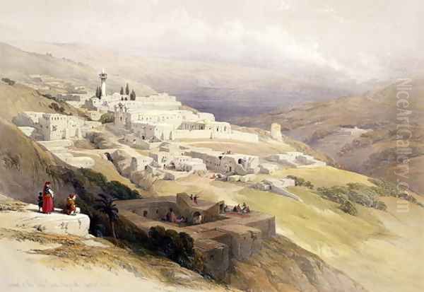 Convent of the Terra Santa, Nazareth, April 21st 1839, plate 30 from Volume I of The Holy Land, engraved by Louis Haghe 1806-85 pub. 1842 Oil Painting by David Roberts